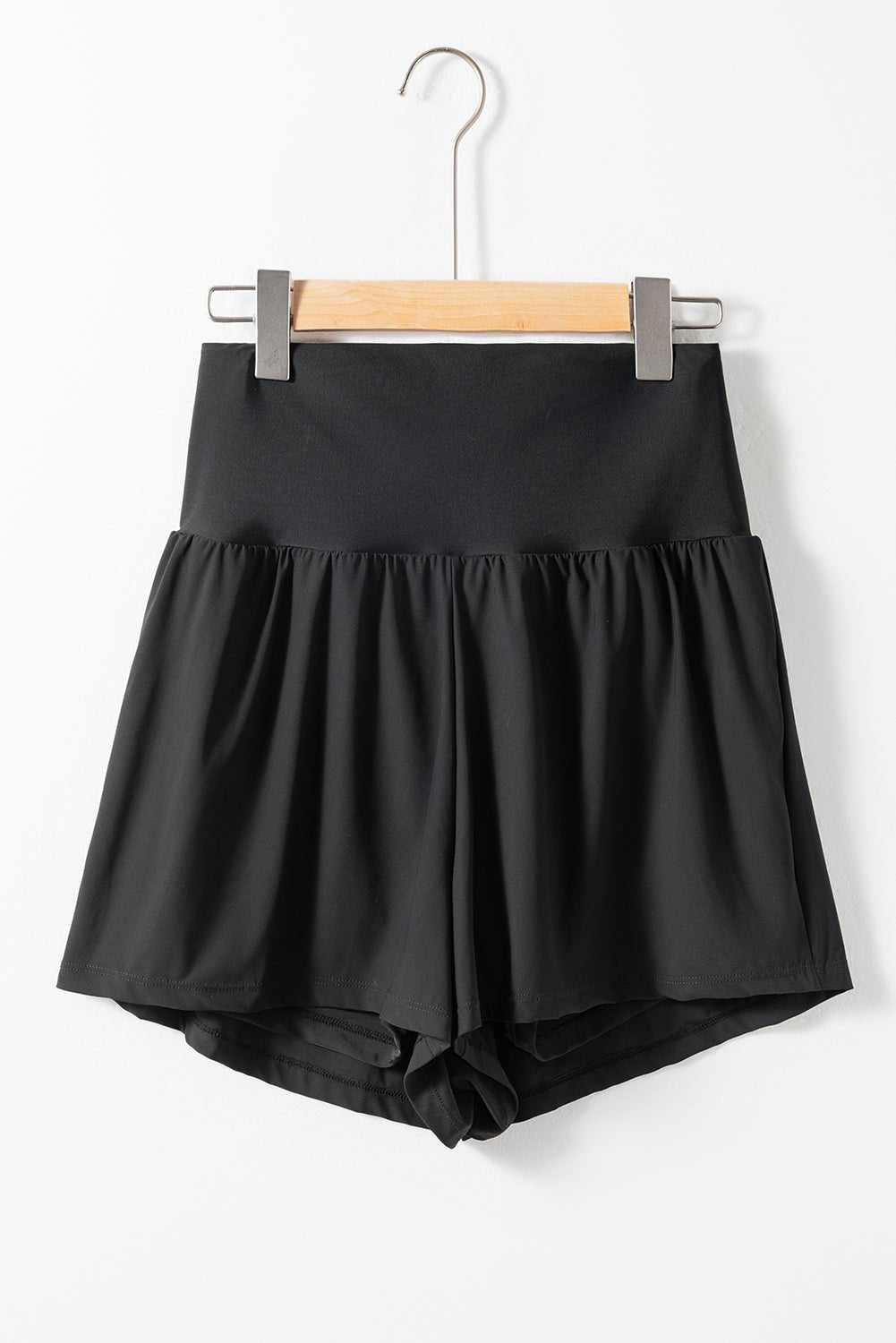 Black Pocketed Wide Waistband Swim Shorts - Naughty Girl Essentials