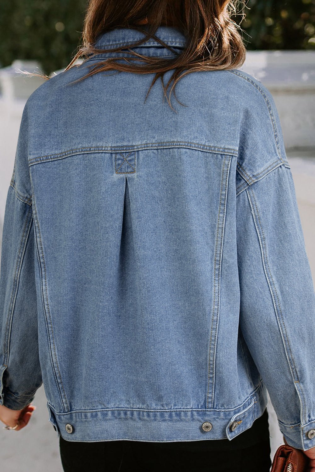 Wild Wind Washed Oversize Pocketed Denim Jacket - Naughty Girl Essentials