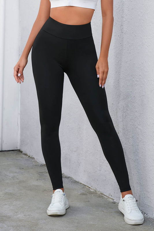 Black Criss Cross Tummy Control High Waist Leggings - Naughty Girl Essentials