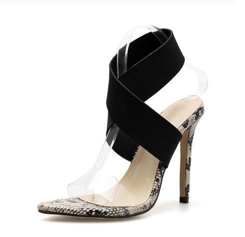 Chic Roman Style Snake Pattern Heels - Naughty Girl Essentials