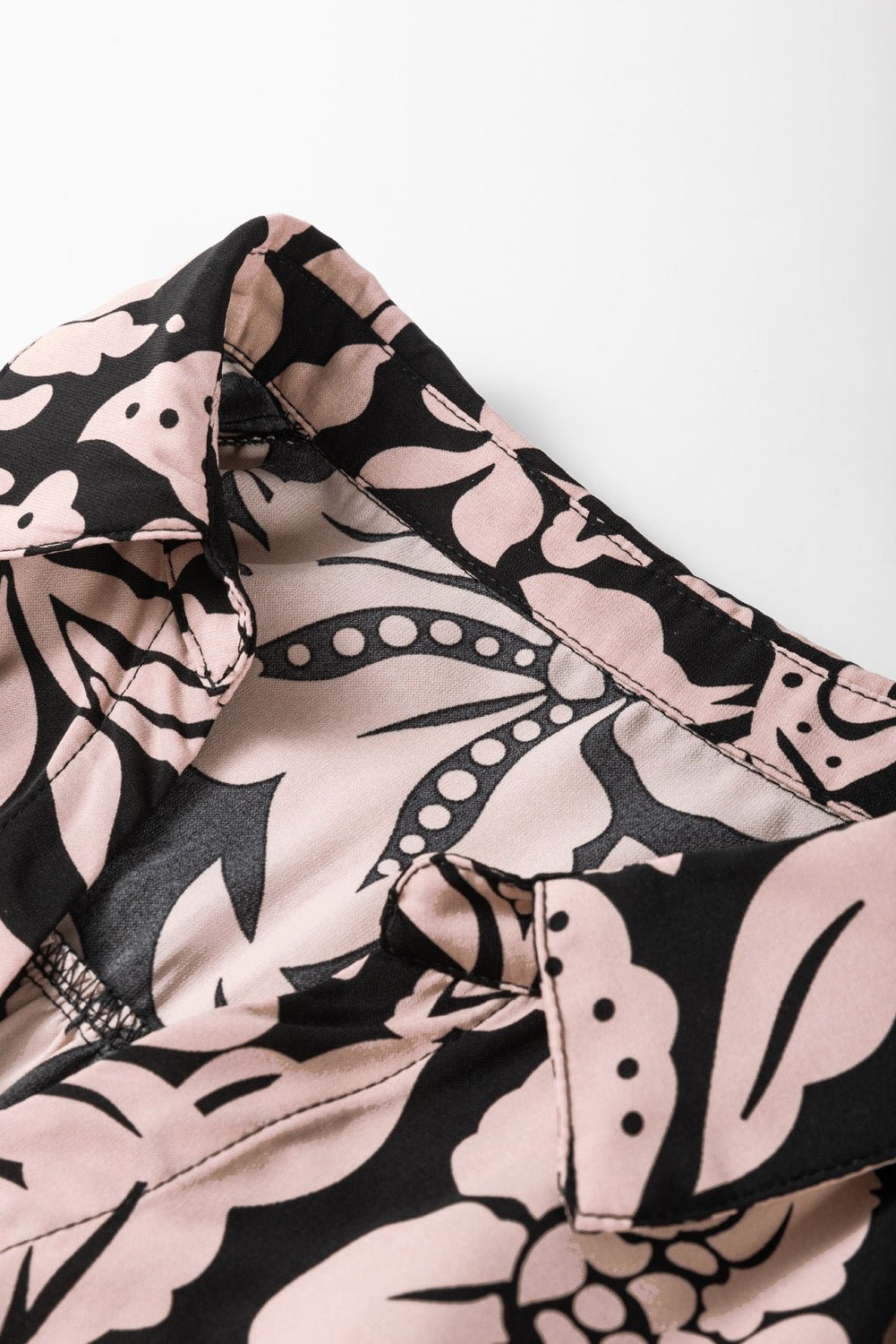 Black Plus Size Floral Printed Puff Sleeve Collared Maxi Dress - Naughty Girl Essentials