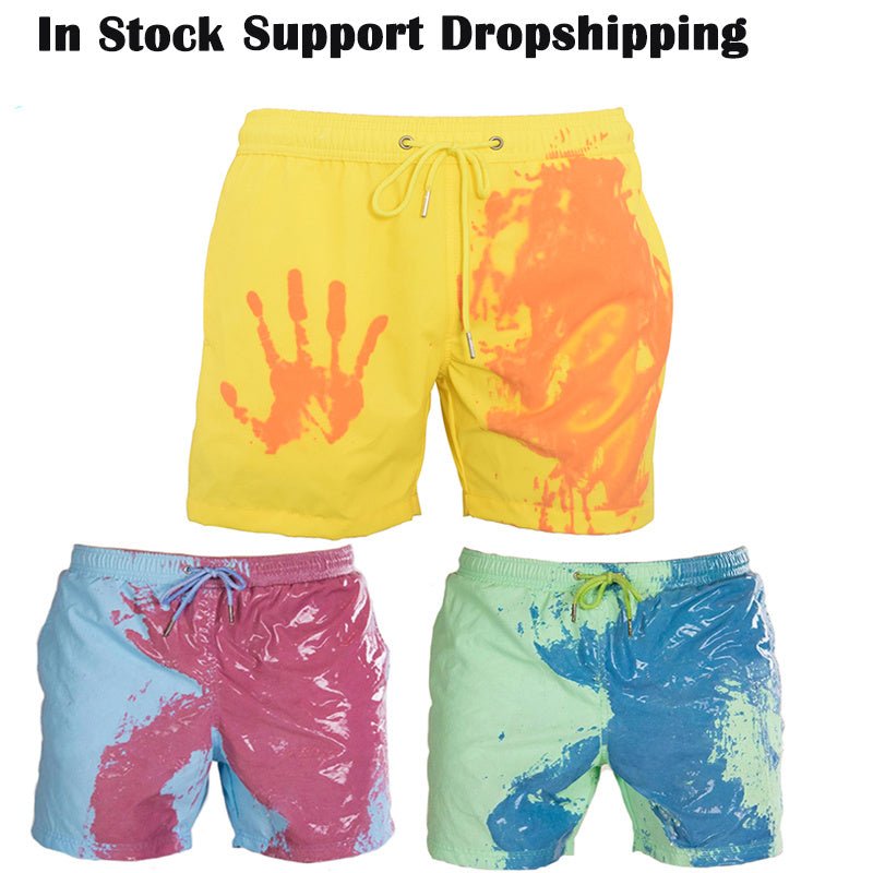 Magical Change Color Beach Shorts Summer Men Swimming Trunks Swimwear Swimsuit Quick Dry bathing shorts Beach Pant - Naughty Girl Essentials