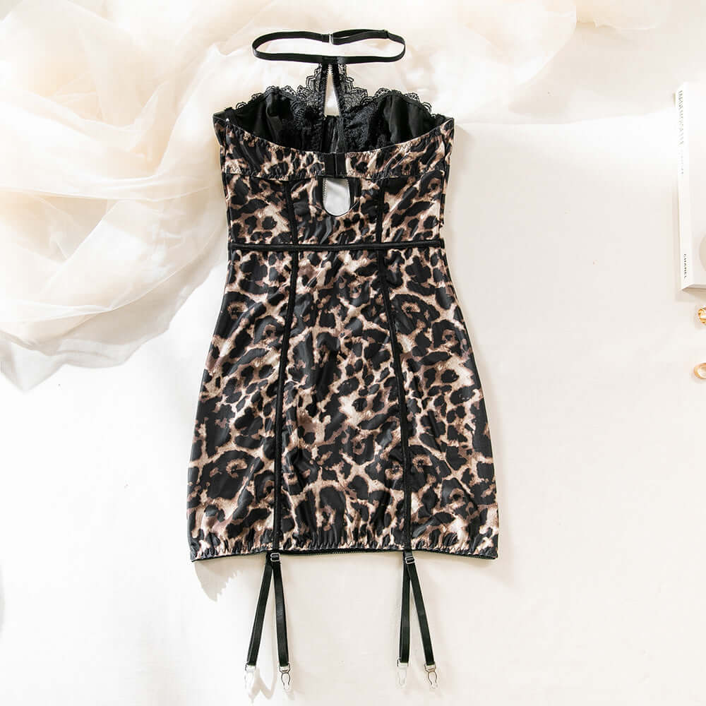 Fierce & Flirty Leopard Lace Corset Dress - Naughty Girl Essentials