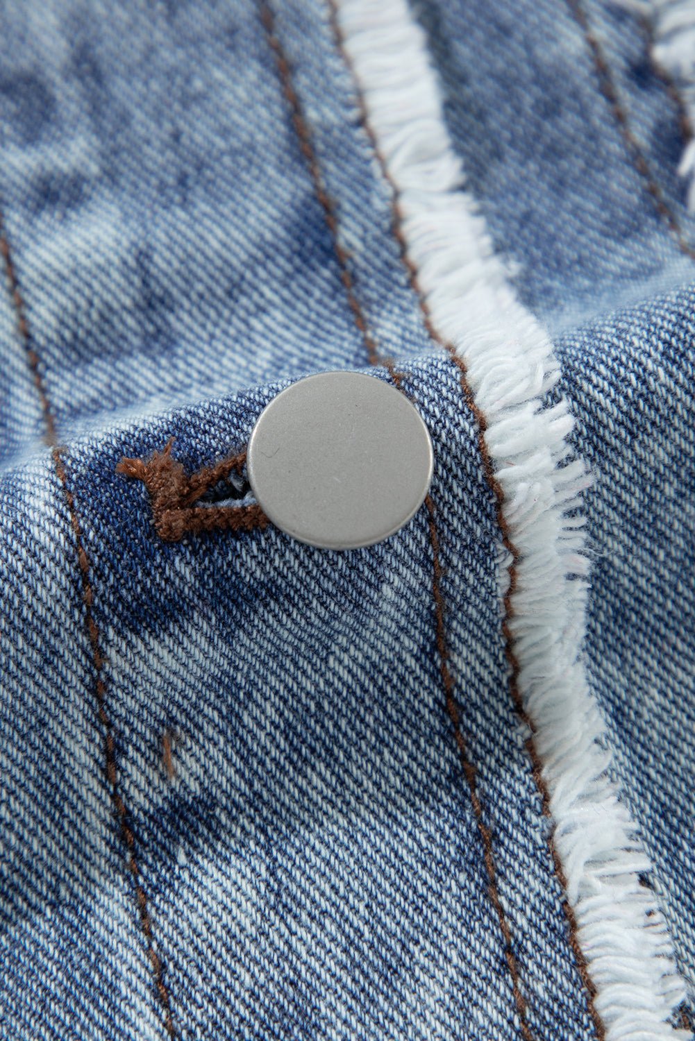 Beau Blue Plaid Print Patchwork Hooded Raw Hem Denim Jacket - Naughty Girl Essentials