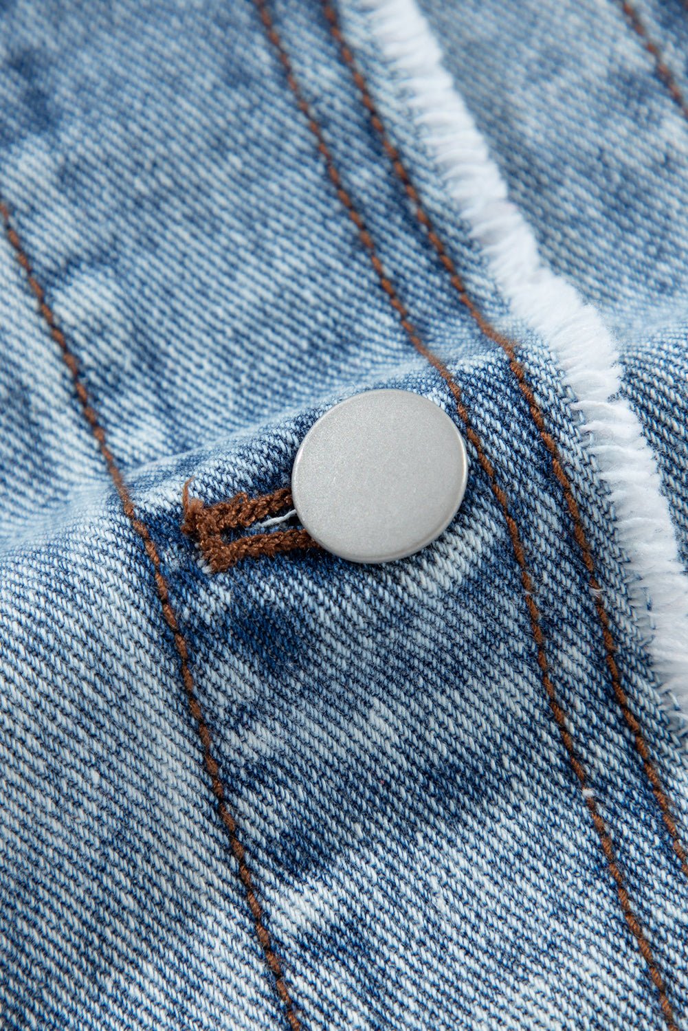 Beau Blue Plaid Print Patchwork Hooded Raw Hem Denim Jacket - Naughty Girl Essentials