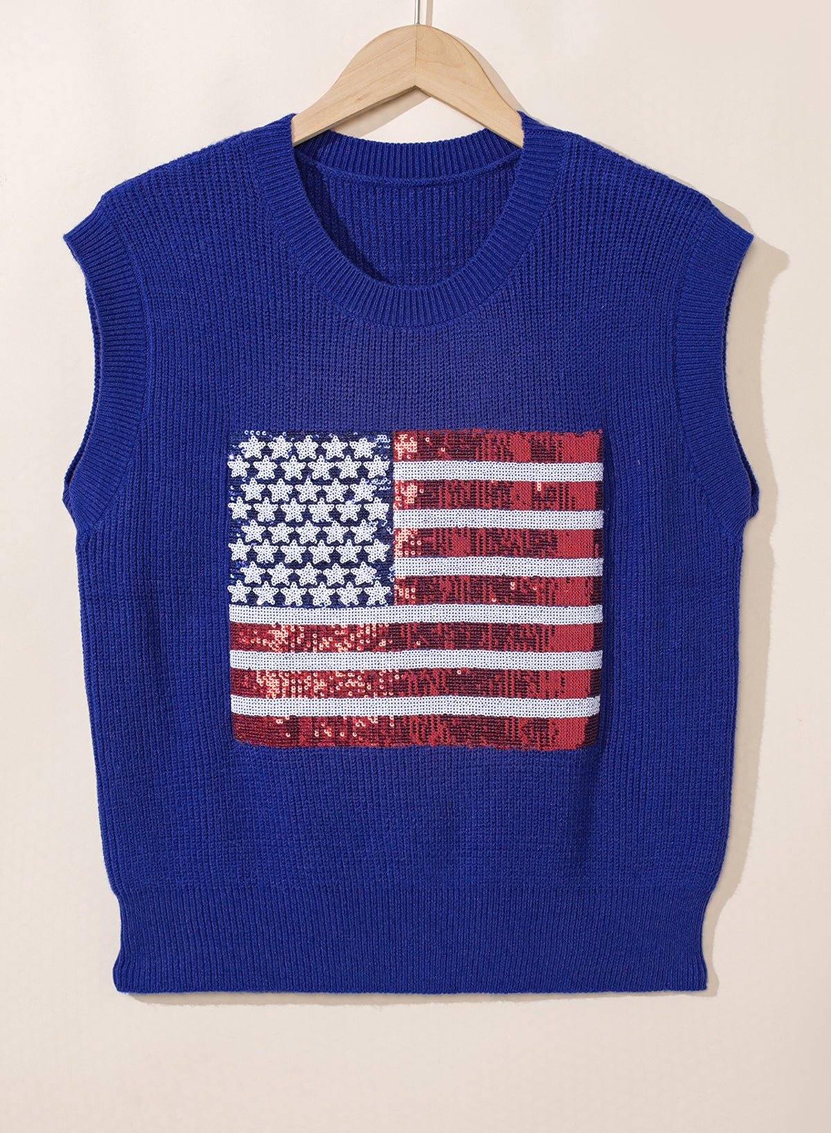 Bonbon Sparkling American Flag Knitted Vest - Naughty Girl Essentials