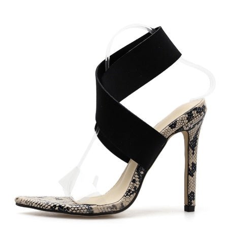 Chic Roman Style Snake Pattern Heels - Naughty Girl Essentials