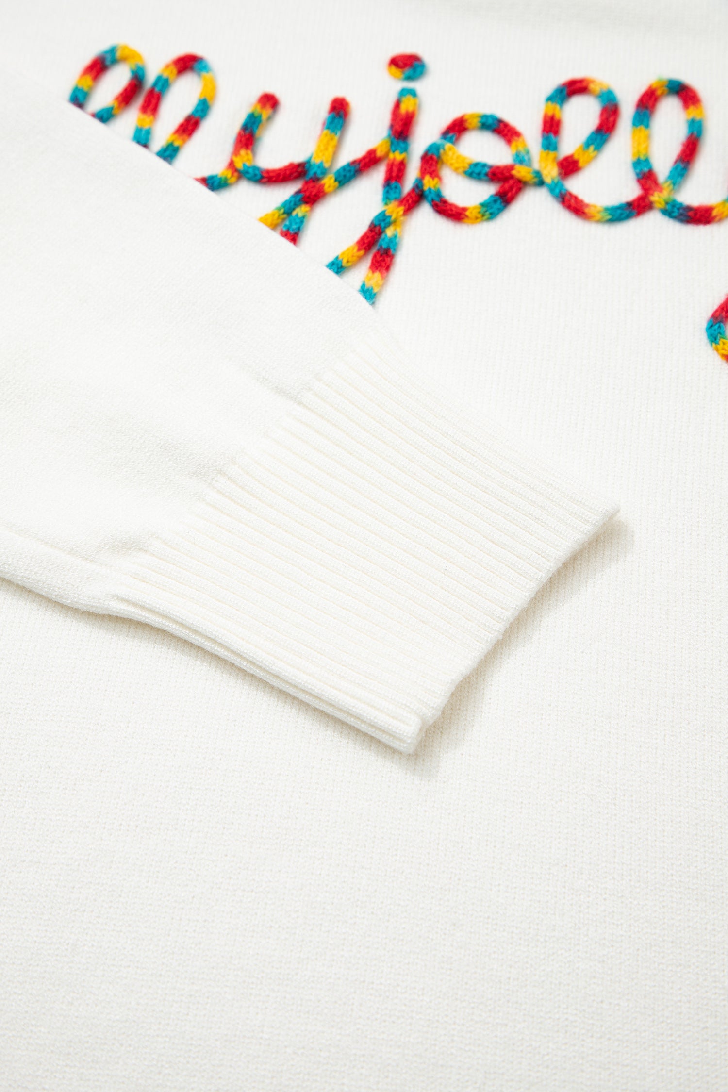 Beige Colorful “Holly Jolly Christmas” Knit Loose Sweater