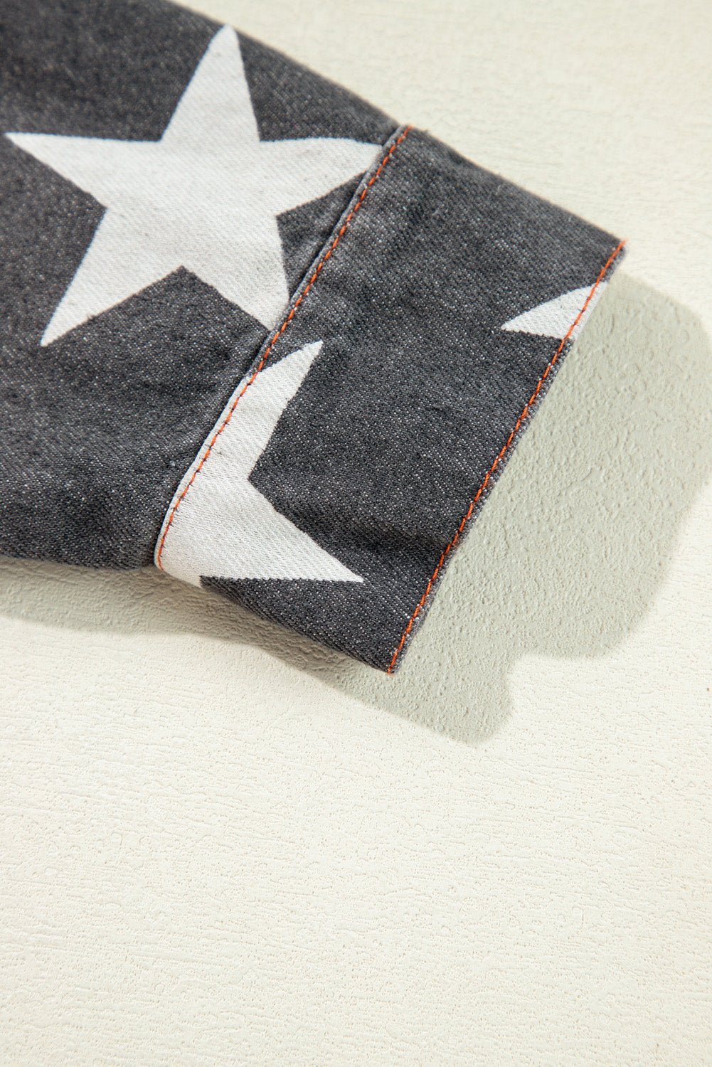 Black Star Snakeskin Printed Patchwork Denim Jacket - Naughty Girl Essentials