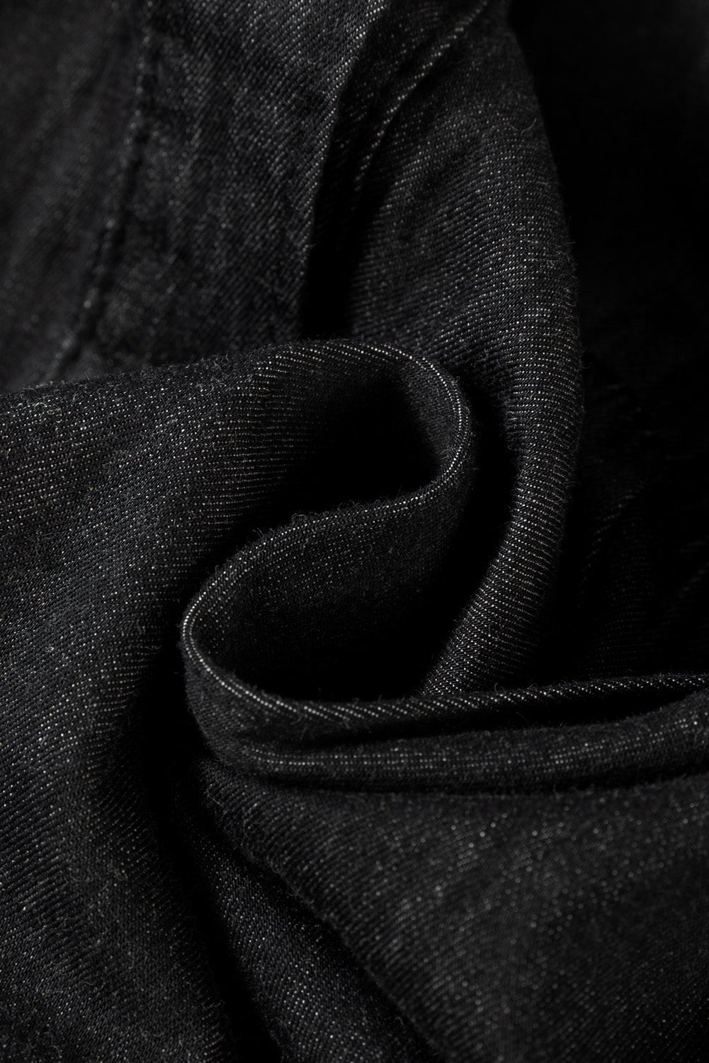 Black Chambray Ruffled 3/4 Sleeve Tiered Split V Neck Mini Dress - Naughty Girl Essentials