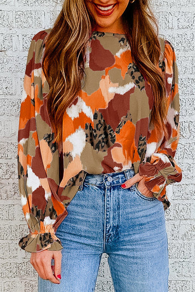 View details for Abstract Printed Long Sleeve Blouse Abstract Printed Long Sleeve Blouse