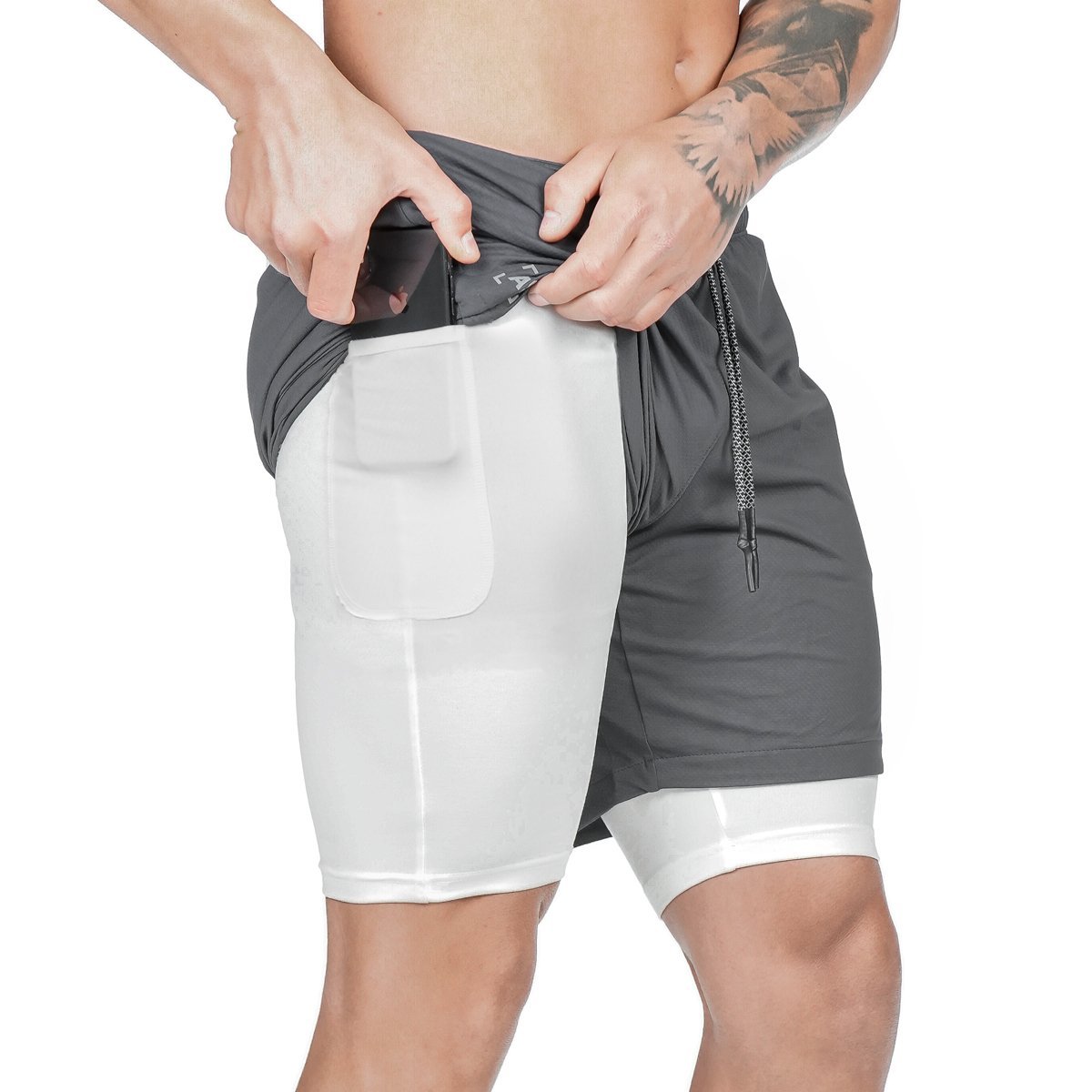 Men's Pocket Compression Shorts - New Design, High Quality, Moisture Wicking - Naughty Girl Essentials