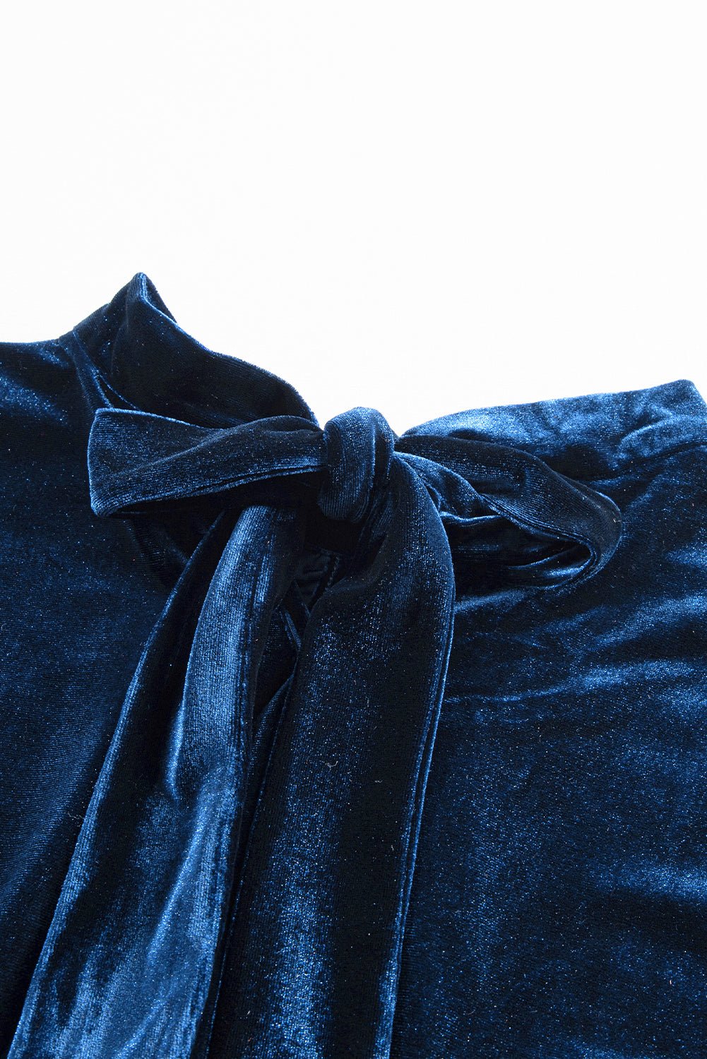 Fiery Red Mock Neck Puff Sleeve Velvet Blouse - Naughty Girl Essentials