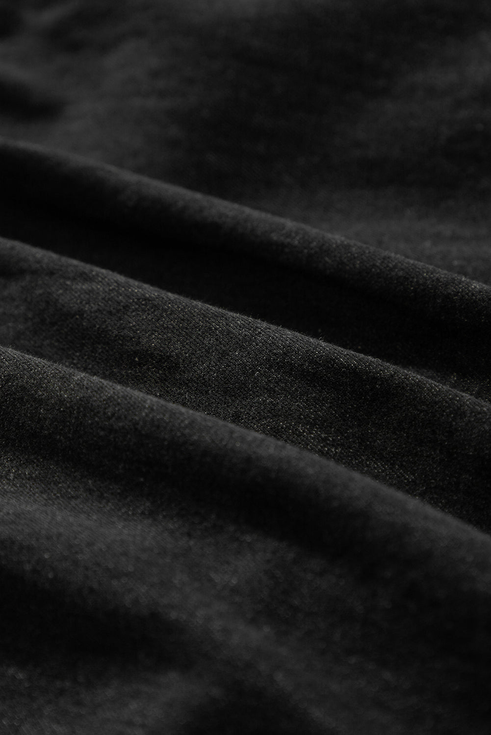 Black Puff Sleeve V Neck Tiered Ruffled Chambray Mini Dress - Naughty Girl Essentials