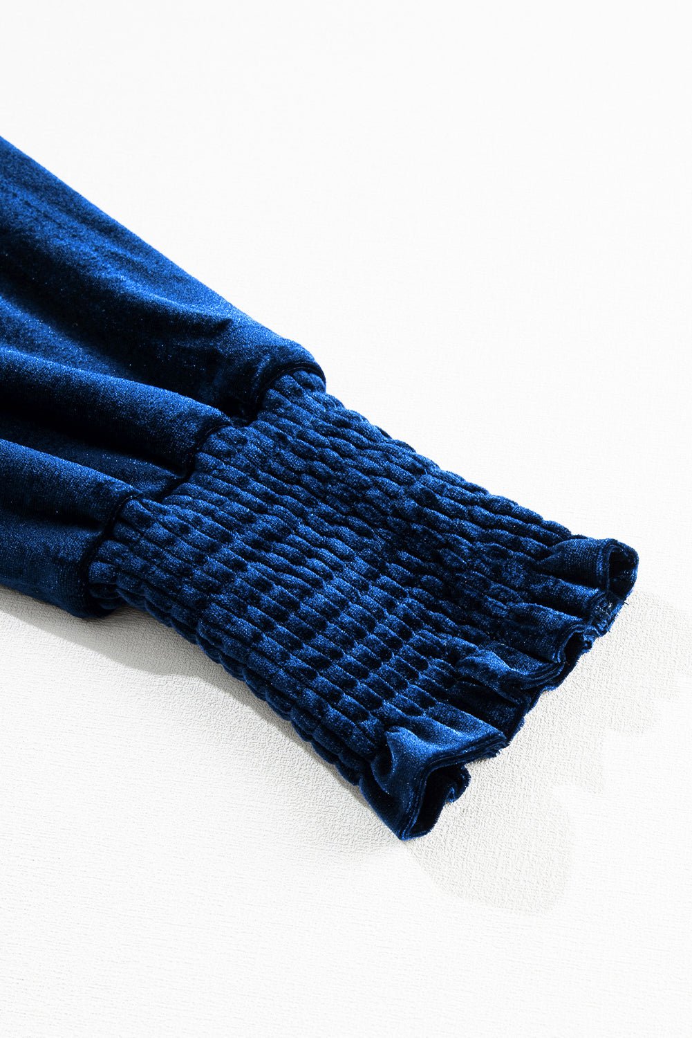 Fiery Red Mock Neck Puff Sleeve Velvet Blouse - Naughty Girl Essentials