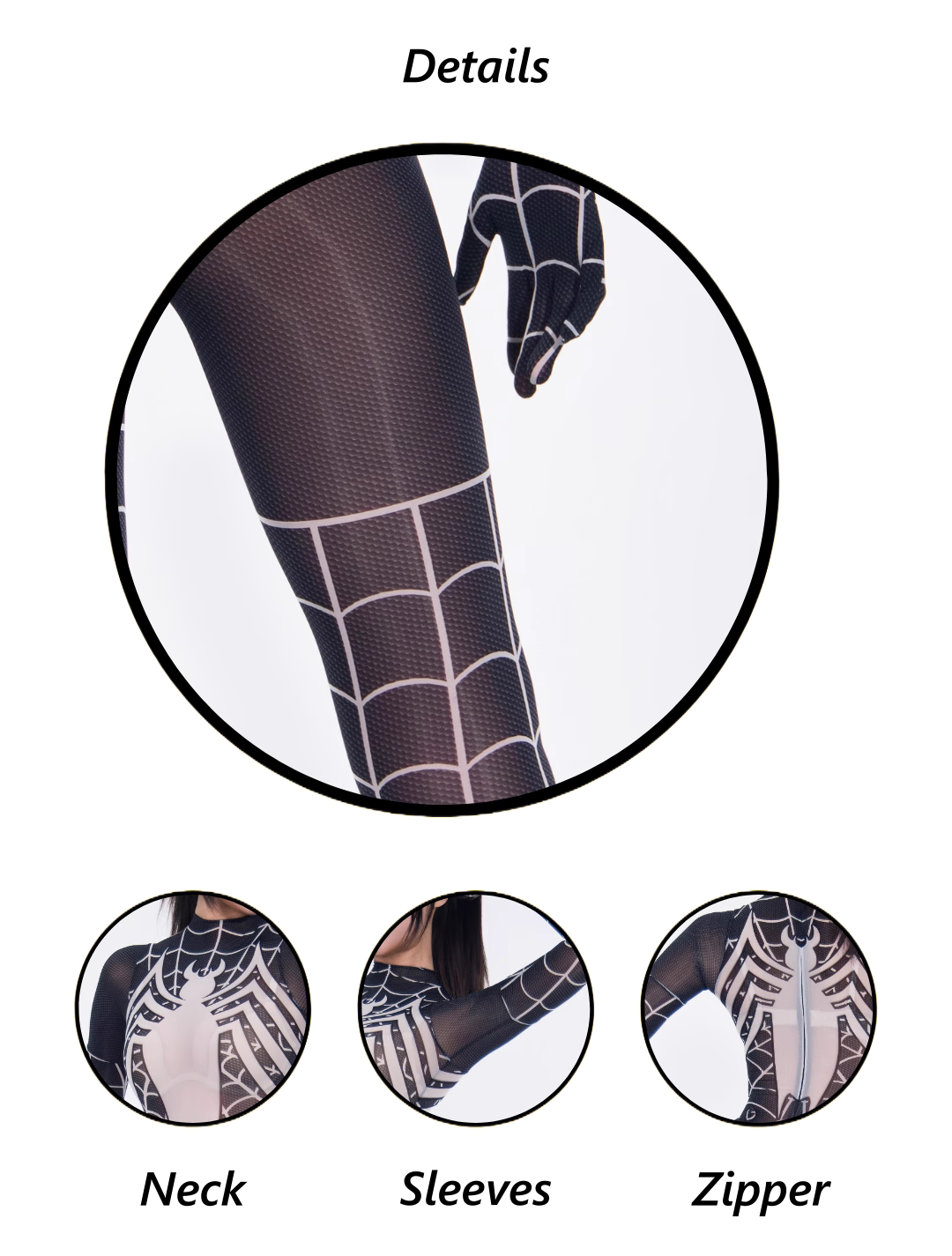 Super Hero Spider Sheer 10D Nylon Full Bodysuit Body Stocking Lingerie
