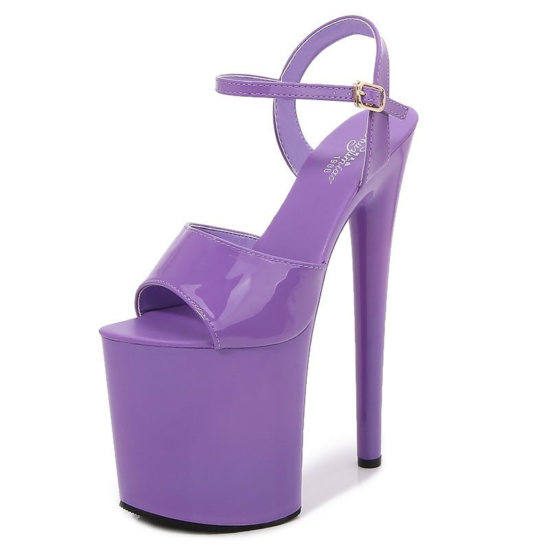 Patent Leather 7.5 - Inch Stiletto Peep - Toe Platform Heels - Naughty Girl Essentials