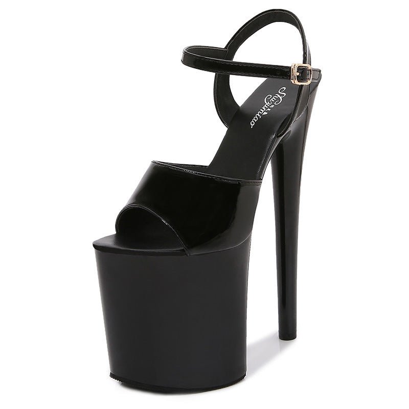 Patent Leather 7.5 - Inch Stiletto Peep - Toe Platform Heels - Naughty Girl Essentials