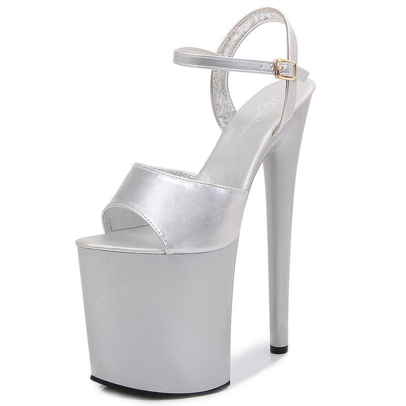 Patent Leather 7.5 - Inch Stiletto Peep - Toe Platform Heels - Naughty Girl Essentials