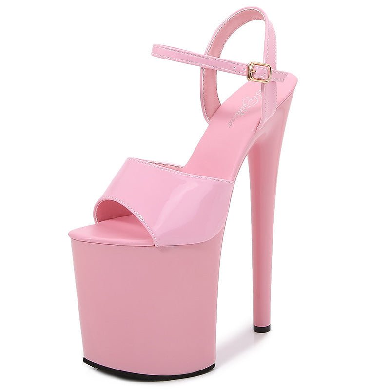 Patent Leather 7.5 - Inch Stiletto Peep - Toe Platform Heels - Naughty Girl Essentials