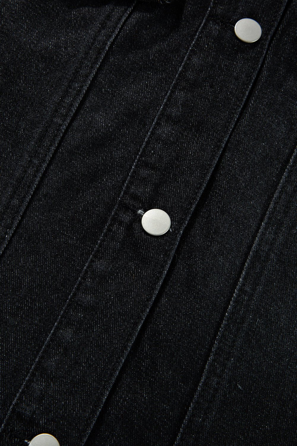 Black Raw Edge Ruffled Short Sleeve Denim Jacket - Naughty Girl Essentials