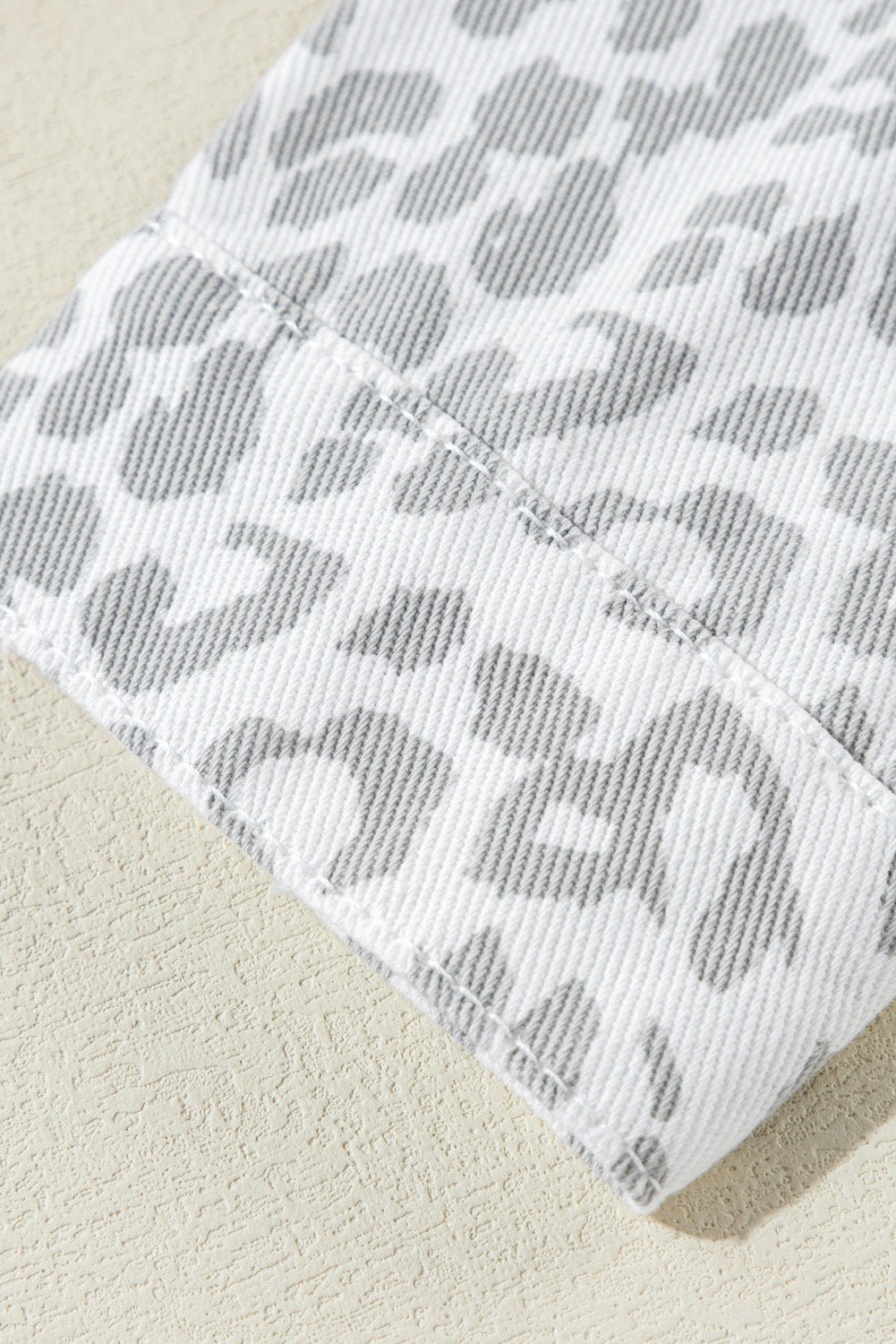 White Leopard Printed Flap Pocket Denim Jacket - Naughty Girl Essentials