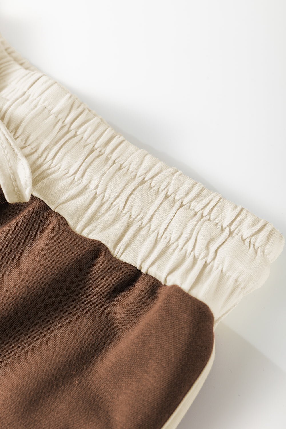 Black Color Contrast Loose Pullover and Lace - up Waist Skort Set - Naughty Girl Essentials