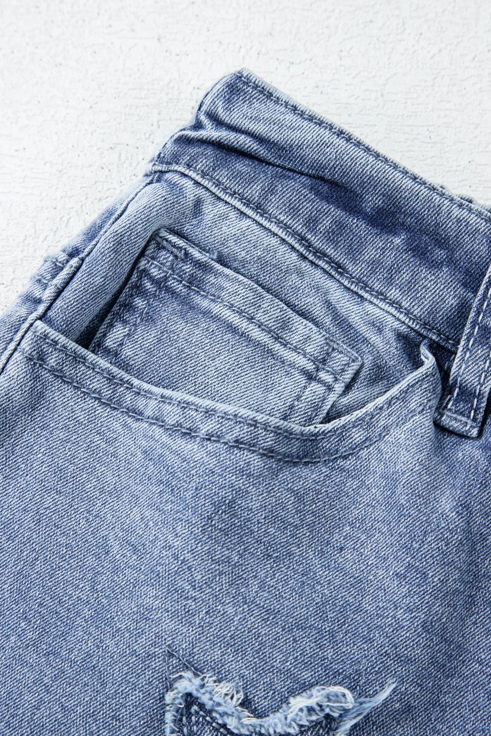 Dusk Blue Foiled Star Patchwork Straight Leg Loose Jeans - Naughty Girl Essentials