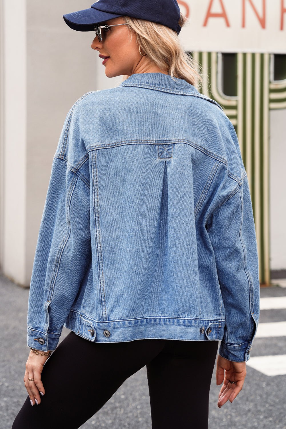 Wild Wind Washed Oversize Pocketed Denim Jacket - Naughty Girl Essentials